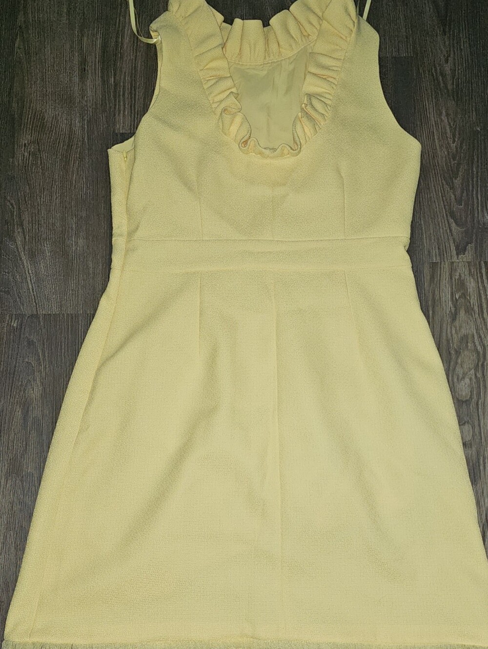 Eliza J Yellow Ruffle V-Neck Mini Dress